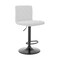 Armen Living Duval Adjustable White Faux Leather Swivel Bar Stool LCDUBABLWH - alternate 1